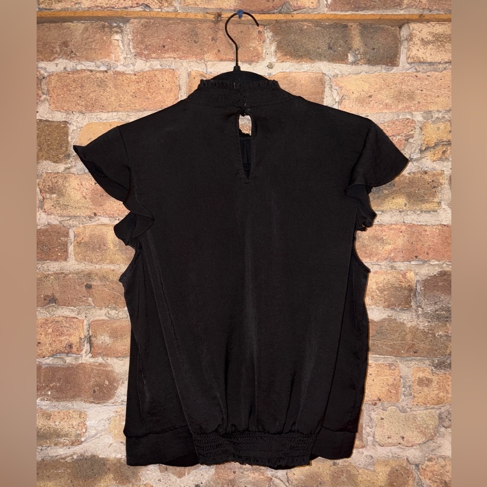 Express Ruffle Sleeve High Neck Top - Picture 2 of 6